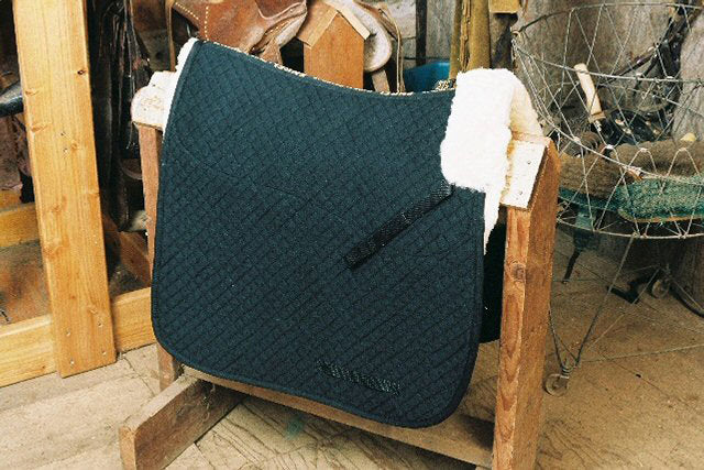 Engel Deluxe Sheepskin Dressage Saddle Blanket with Pommel Roll Partial Lining - 3330