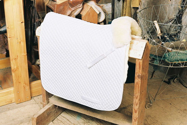 Engel Deluxe Sheepskin Dressage Saddle Blanket with Pommel Roll Partial Lining - 3330