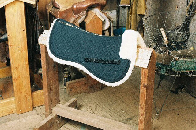 Engel Deluxe Sheepskin Half Pad Saddle Pad with Pommel Roll - Large 3310L