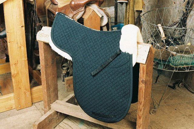 Engel Deluxe Sheepskin Dressage Numnah Saddle Pad with Pommel Roll and Partial Lining - 3320
