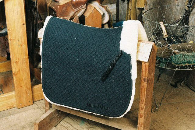 Engel Deluxe Sheepskin Dressage Saddle Blanket with Pommel Roll Partial Lining - 3330C