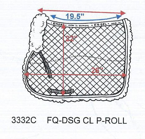 Engel Deluxe Sheepskin All Purpose Saddle Blanket with Complete Lining - 3332C