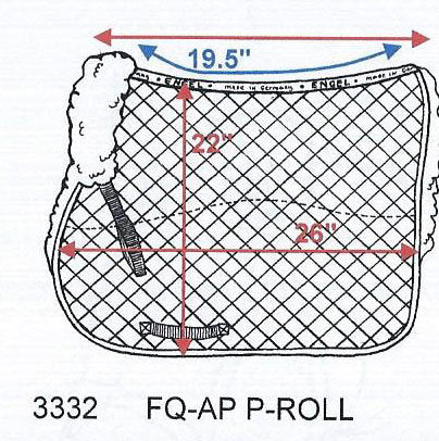Engel Deluxe Sheepskin All Purpose Saddle Blanket with Pommel Roll and Partial Lining - 3332
