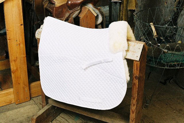 Engel Deluxe Sheepskin All Purpose Saddle Blanket with Pommel Roll and Partial Lining - 3332