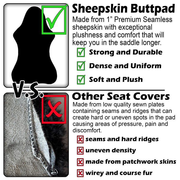 Harley Davidson Street Glide Sheared Sheepskin Buttpad® by Alaska Leather | Premium Motorcycle Seat Cover