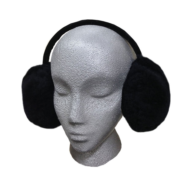Sheepskin Snowball Earmuffs
