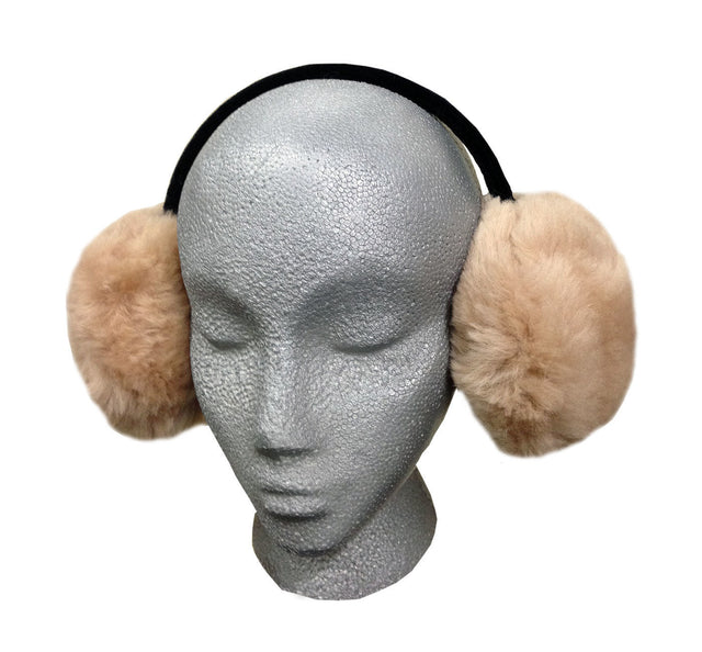 Sheepskin Snowball Earmuffs