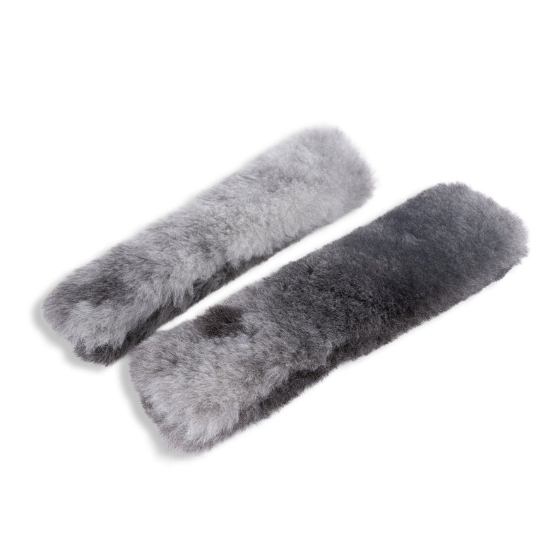 Genuine Sheepskin Seat Belt Covers – 1” Premium Loft, Natural Undyed Tones, Cars Trucks SUVs, Luxury American-Made