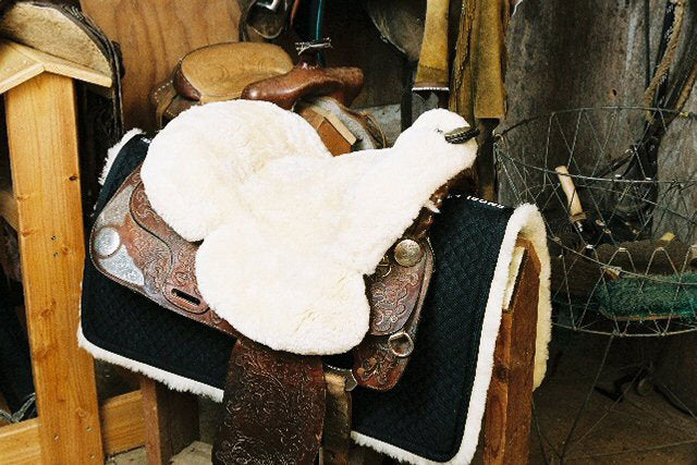 Deluxe Sheepskin Full Western Saddle Seat Cover 3357