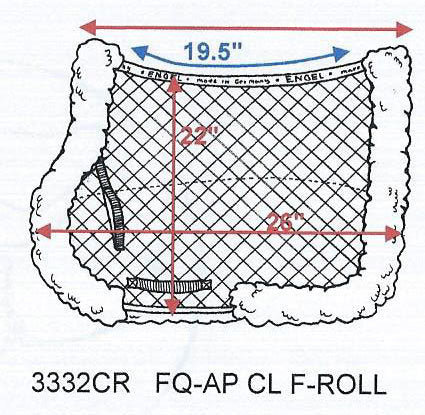 Engel Sheepskin All Purpose Saddle Blanket with Complete Lining & Full Roll Edge - 3332CR