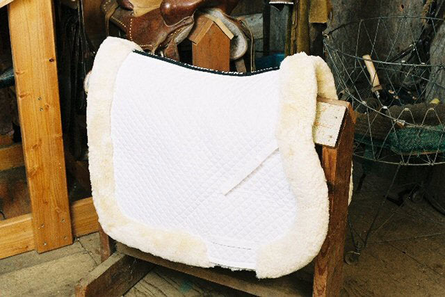 Engel Sheepskin All Purpose Saddle Blanket with Complete Lining & Full Roll Edge - 3332CR