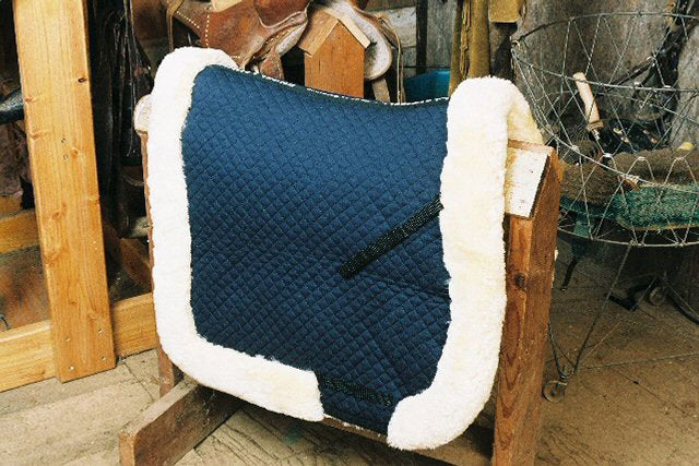 Engel Deluxe Sheepskin Dressage Saddle Blanket with Complete Lining & Full Roll Edge - 3330CR