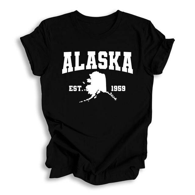 Established in 1959 Alaska State Outline T-Shirt