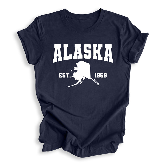 Established in 1959 Alaska State Outline T-Shirt