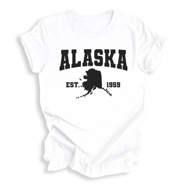 Established in 1959 Alaska State Outline T-Shirt