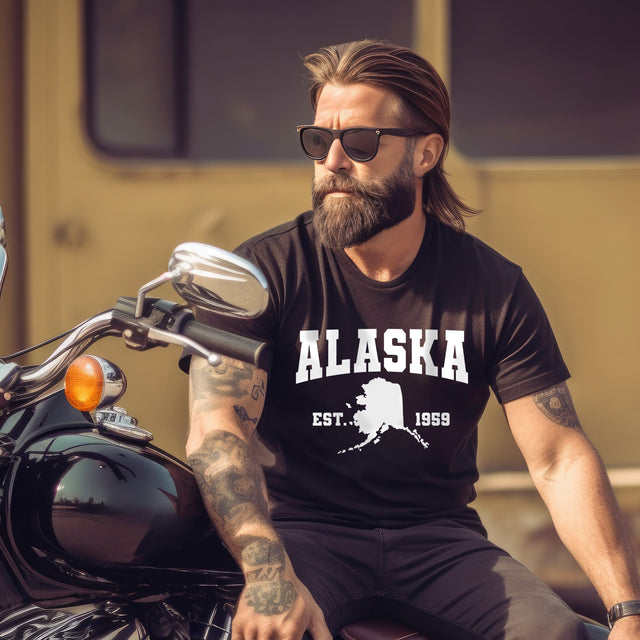 Established in 1959 Alaska State Outline T-Shirt
