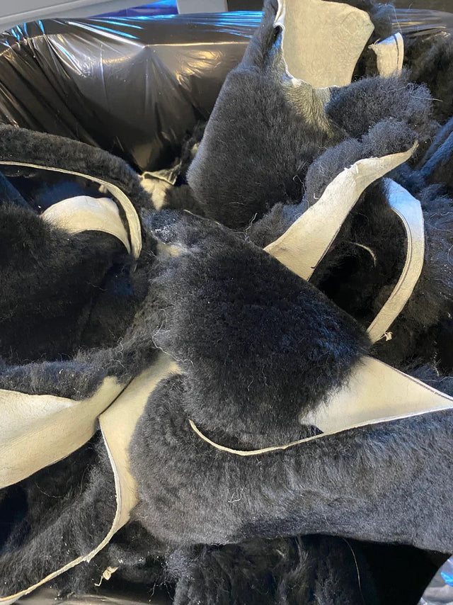 1lb. Real Sheepskin Scraps - Undyed - Craft Projects, Stuffing, Accessories, Art, Wool Craft