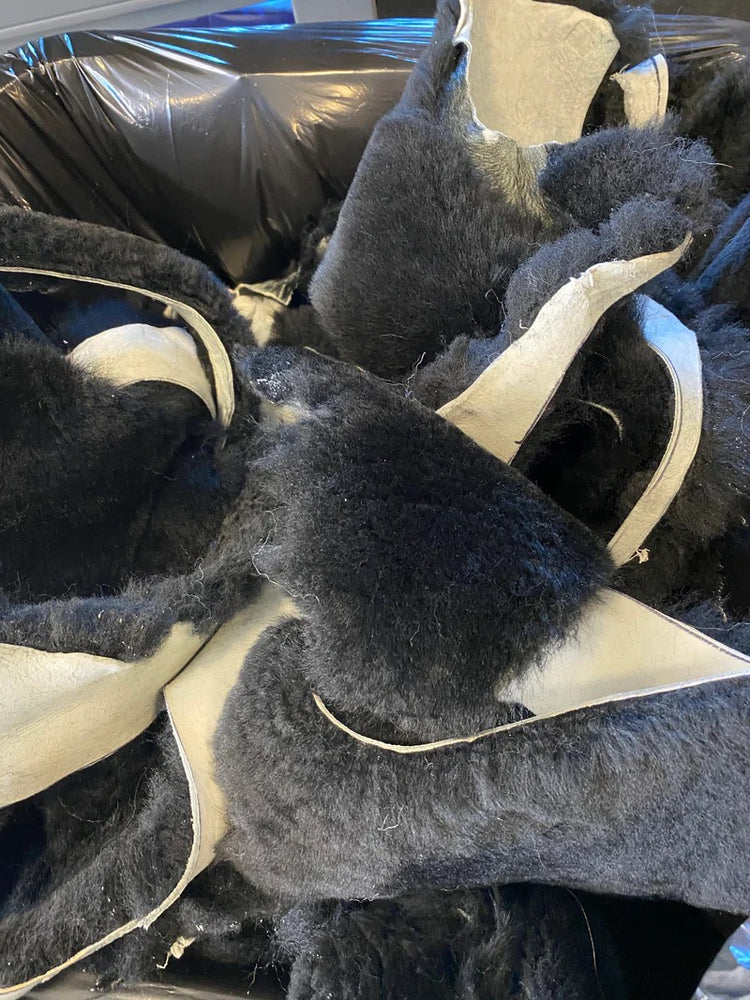 1lb. Real Sheepskin Scraps - Undyed - Craft Projects, Stuffing, Accessories, Art, Wool Craft