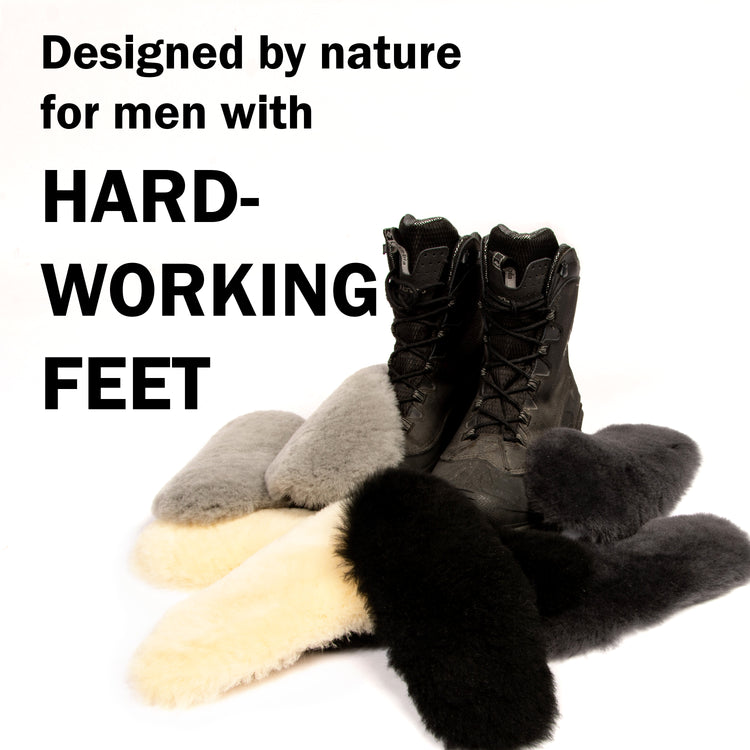 Men's Natural Super Thick Sheepskin Insoles