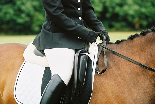 Engel Deluxe Sheepskin Half Pad Saddle Pad with Pommel Roll and Cantle Roll - Medium 3315M