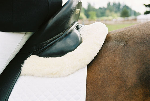 Engel Deluxe Sheepskin Half Pad Saddle Pad with Pommel Roll and Cantle Roll - Medium 3315M
