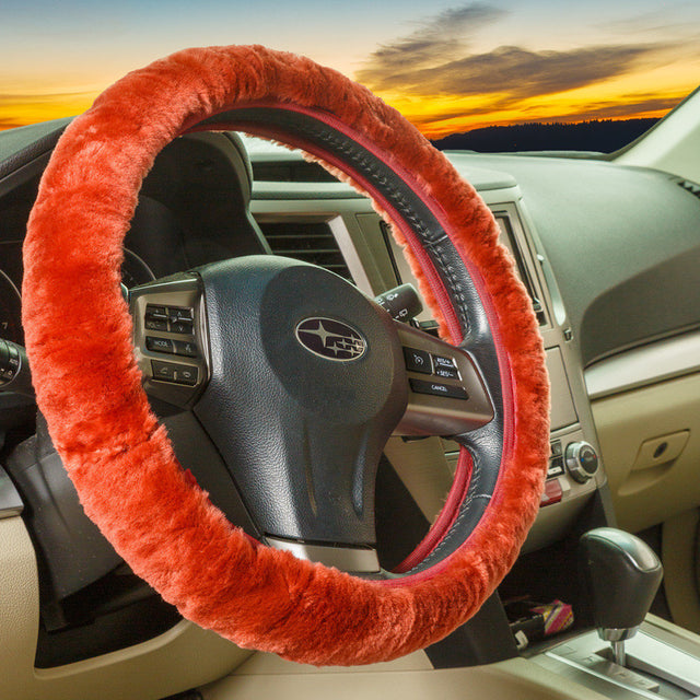 Sheepskin Steering Wheel Cover - All-Season Comfort