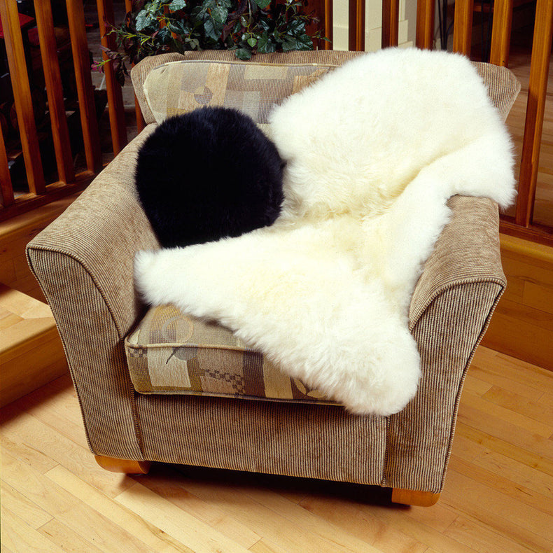 Single Pelt Sheepskin Long Wool Rug - White