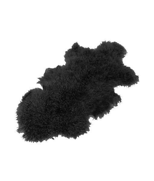 Tibetan Lambskin Pelt or Rug - Black