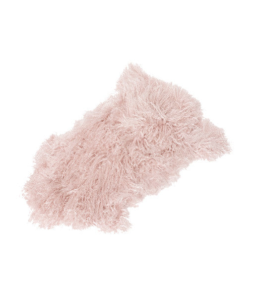 Tibetan Lambskin Pelt or Rug - Blush