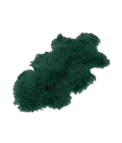 Tibetan Lambskin Pelt or Rug - Evergreen