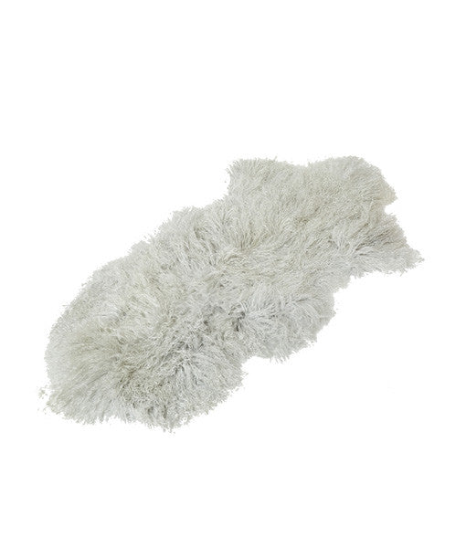 Tibetan Lambskin Pelt or Rug - Light Gray