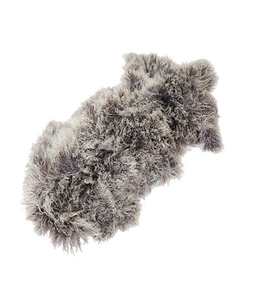 Tibetan Lambskin Pelt or Rug - Lavender with White Tips