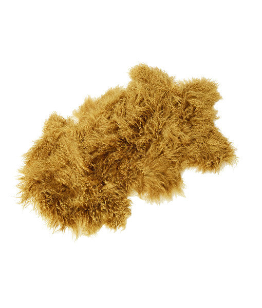 Tibetan Lambskin Pelt or Rug - Olive