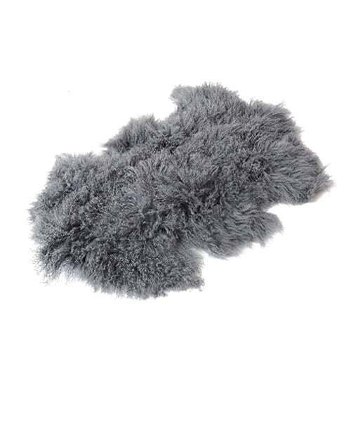 Tibetan Lambskin Pelt or Rug - Pewter