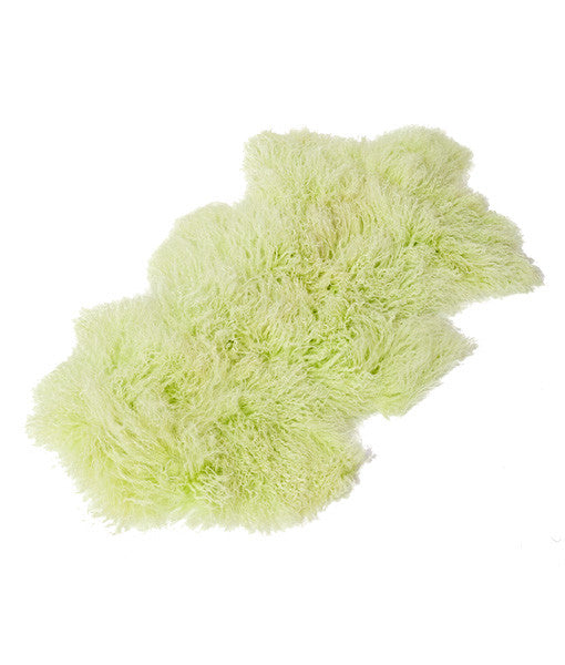 Tibetan Lambskin Pelt or Rug - Spring Green
