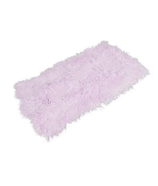 Tibetan Lambskin Throw Rug - Lavender