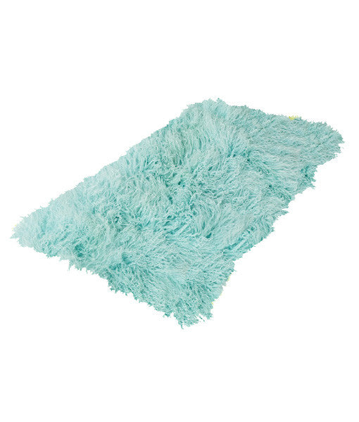 Tibetan Lambskin Throw Rug - Seafoam Green