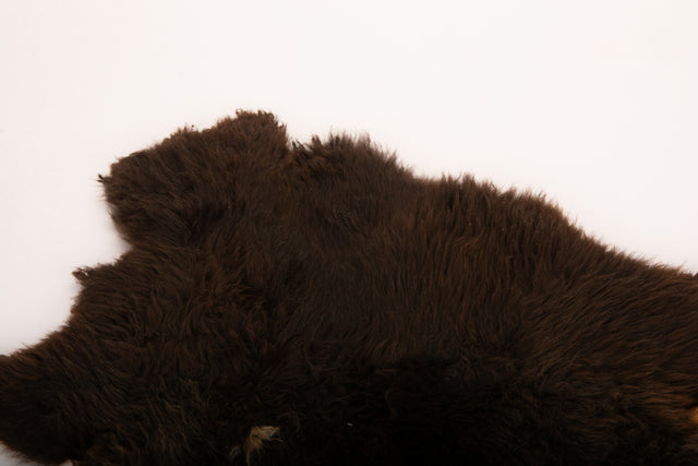 Giant American Sheepskin Hide - Lazy M - Long-Hair Bark-Tanned Pelt, Rustic Lodge Style, USA-Sourced Natural Wool -LWB 15233