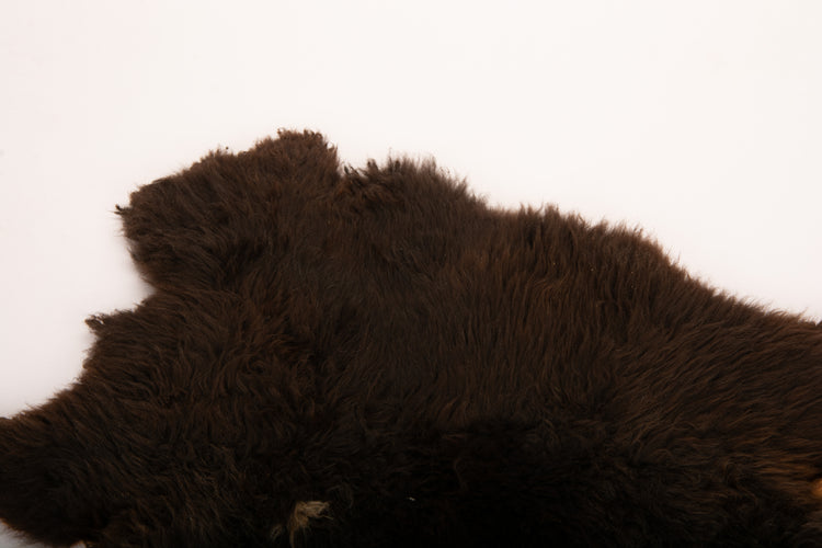 Giant American Sheepskin Hide - Lazy M - Long-Hair Bark-Tanned Pelt, Rustic Lodge Style, USA-Sourced Natural Wool -LWB 15233