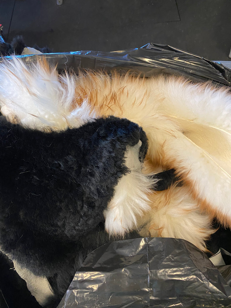 1lb. Real Sheepskin Scraps - Dyed - Craft Projects, Stuffing, Accessories, Art, Wool Craft