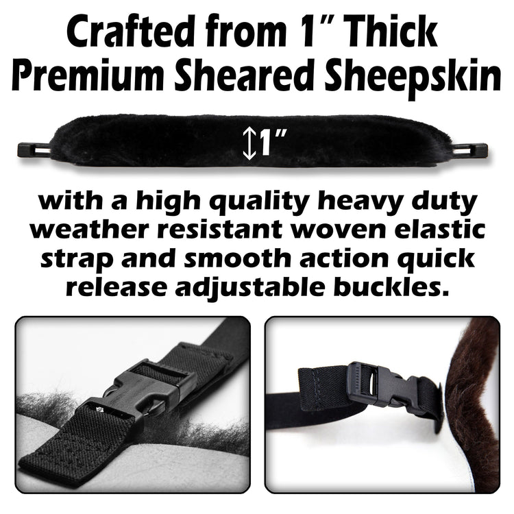 Sheepskin Buttpad® Motorcycle Seat Cover for the BMW S1000 RR, S1000 R, Rider/Driver Saddle by Alaska Leather