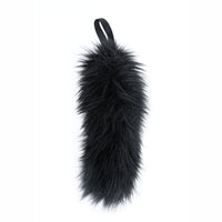 Long Fur Sheepskin Dog Lure – Flirt Pole and Tug Attachment - Black