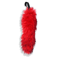 Genuine Sheepskin Dog Lure – Interactive Flirt Pole, Tug Toy Attachment - Red Long Wool
