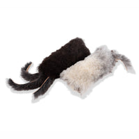 Sheepskin Cat Kicker Toy with Tails and Catnip Filled, Real Fur, Handmade