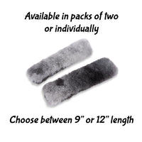 Genuine Sheepskin Seat Belt Covers – 1” Premium Loft, Natural Undyed Tones, Cars Trucks SUVs, Luxury American-Made