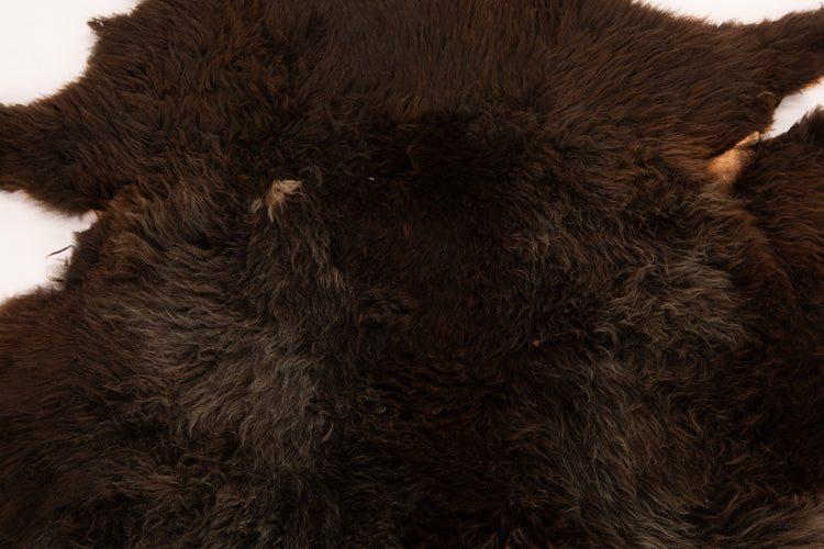 Giant American Sheepskin Hide - Lazy M - Long-Hair Bark-Tanned Pelt, Rustic Lodge Style, USA-Sourced Natural Wool -LWB 15233