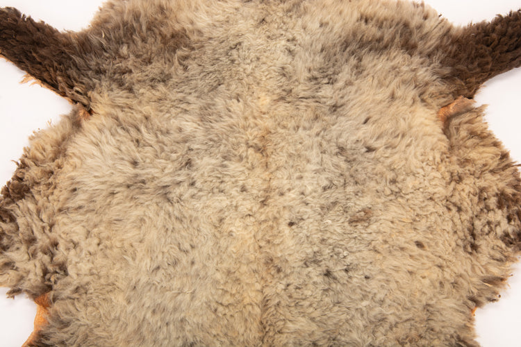 Giant American Sheepskin Hide - Lazy M - Long-Hair Bark-Tanned Pelt, Rustic Lodge Style, USA-Sourced Natural Wool -LWB 15235