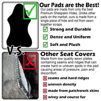Sheepskin Seat Pad - 100% Genuine Sheepskin Comfort Chair Pad or Cushion for Wheelchairs, Cars, Trucks, RV's, Semis