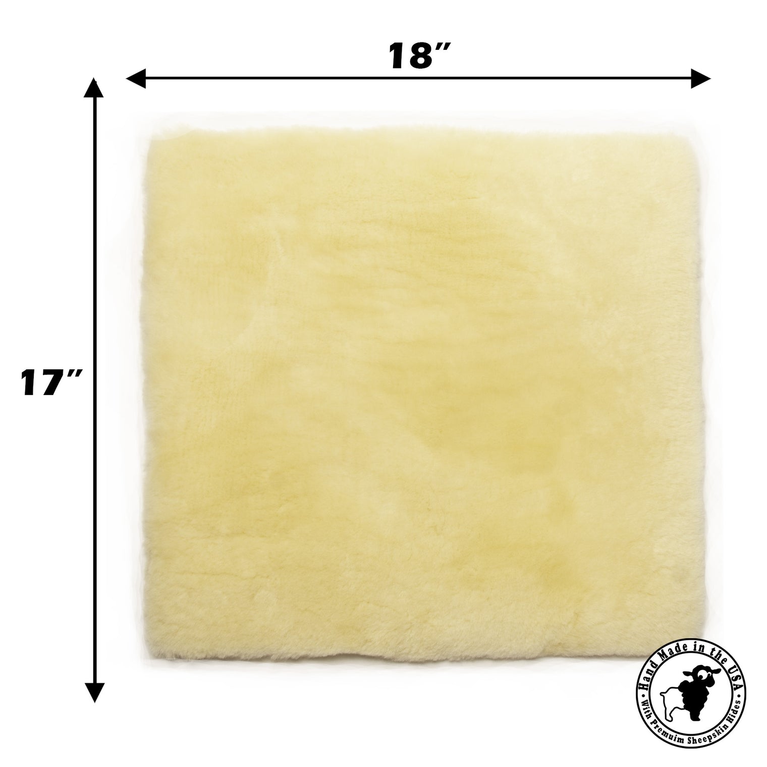 Sheepskin Seat Pad - 100% Genuine Sheepskin Comfort Chair Pad or Cushion for Wheelchairs, Cars, Trucks, RV's, Semis