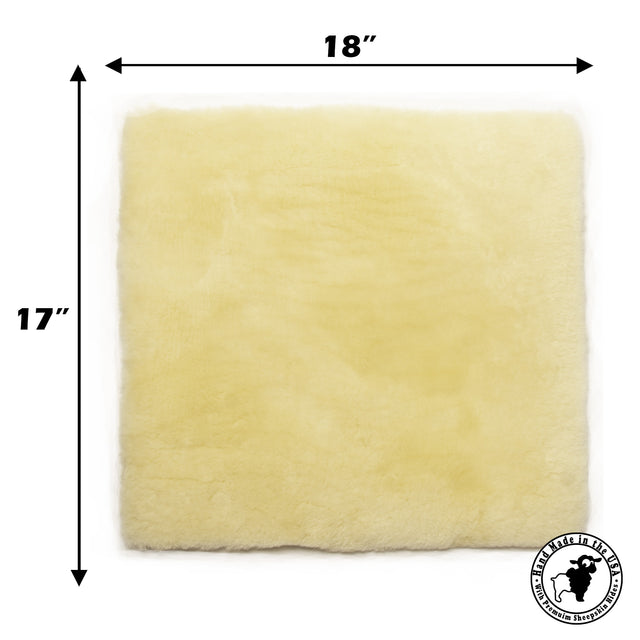 Sheepskin Seat Pad - 100% Genuine Sheepskin Comfort Chair Pad or Cushion for Wheelchairs, Cars, Trucks, RV's, Semis